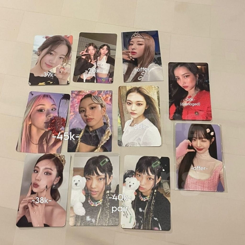 ‼️(READ DESC)‼️ OFFICIAL haerin kazuha yunjin ums fearless jp lucky draw hyein photocard