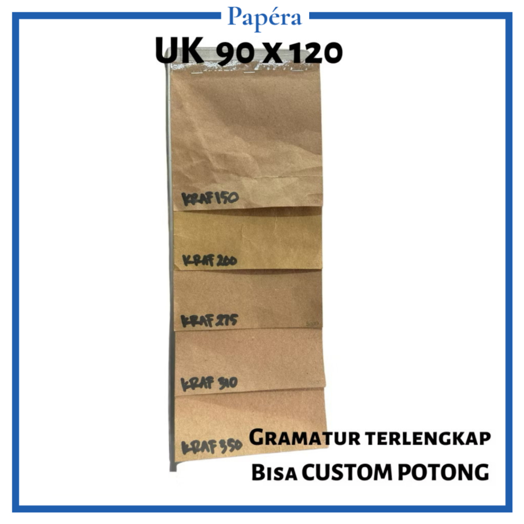 

Kertas Kraf Coklat Paper Bag Berbabai Gramatur 90 x 120