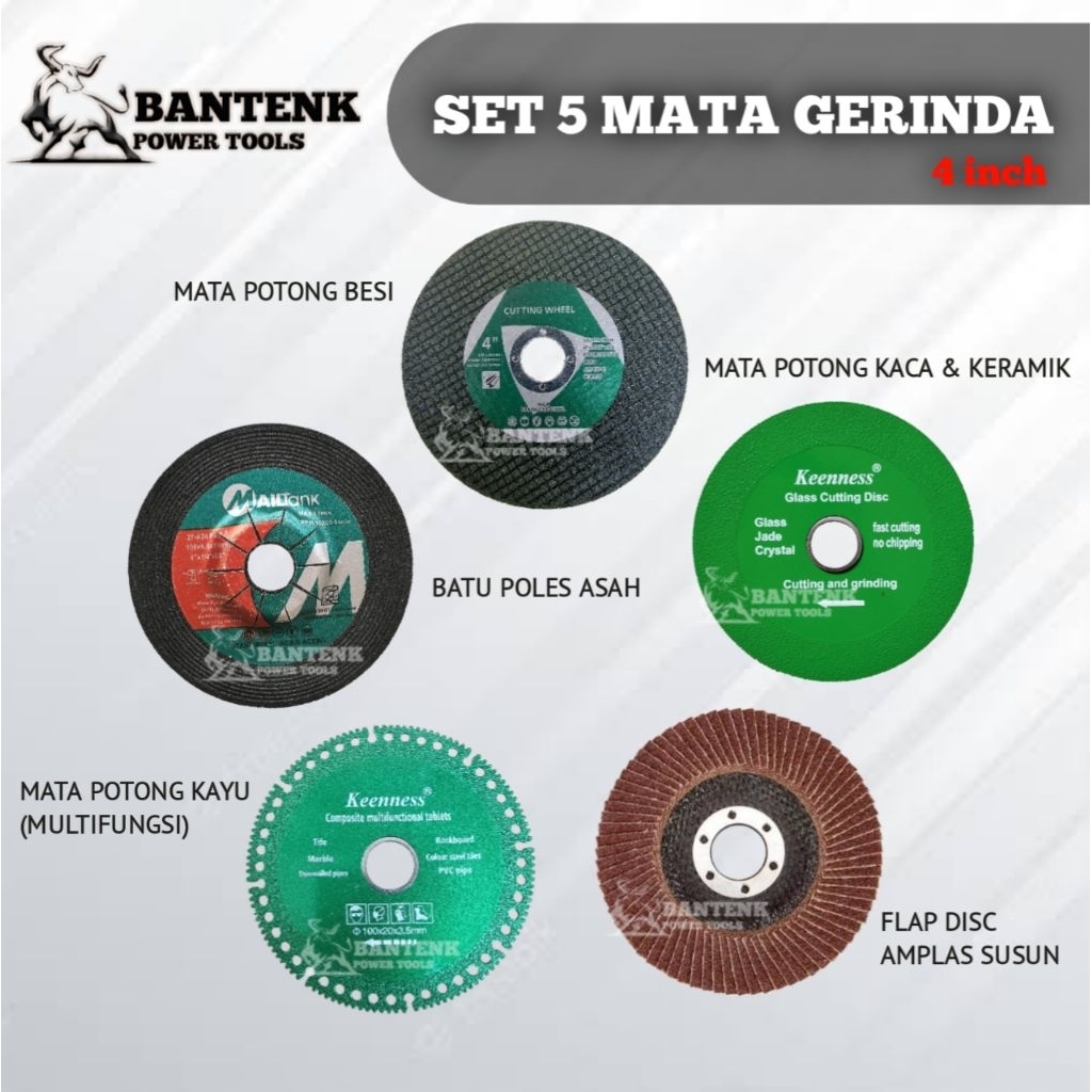 SET MATA GERINDA LENGKAP. MATA GURINDA POTONG KAYU, MATA GERENDA POTONG BESI, MATA GERINFA POTONG KE