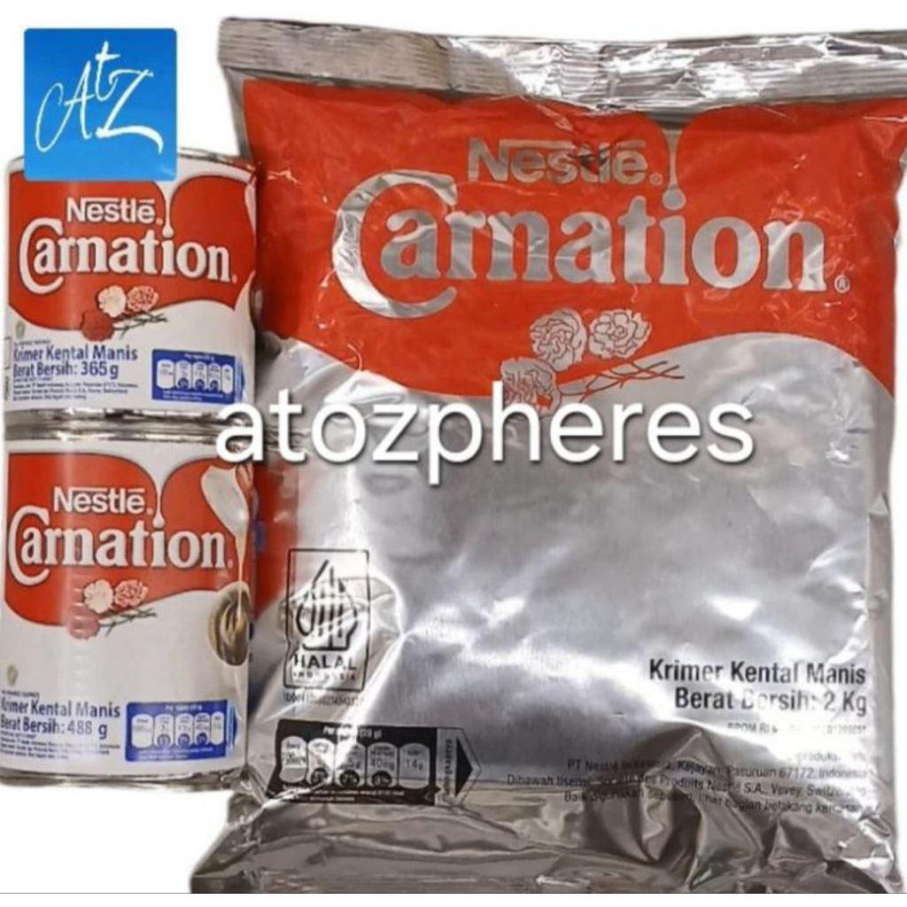 

Krimer kental manis halal MUI Nestle Carnation Sweet Creamer can tin kaleng 365g 488g pouch bag 2kg