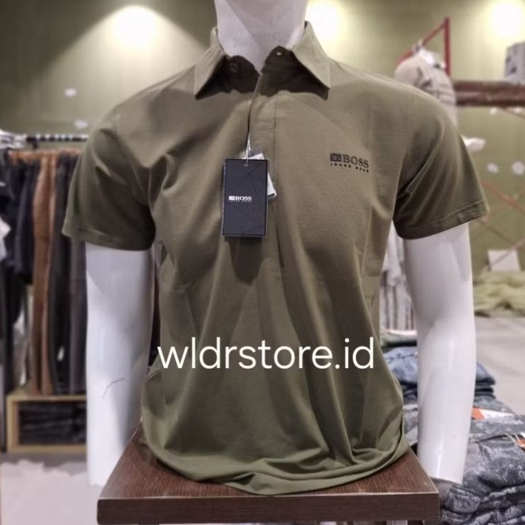 KAOS WANGKI PRIA JB BOSS ORIGINAL LENGAN PENDEK SLIMFIT STRECH JBKB9000 ARMY