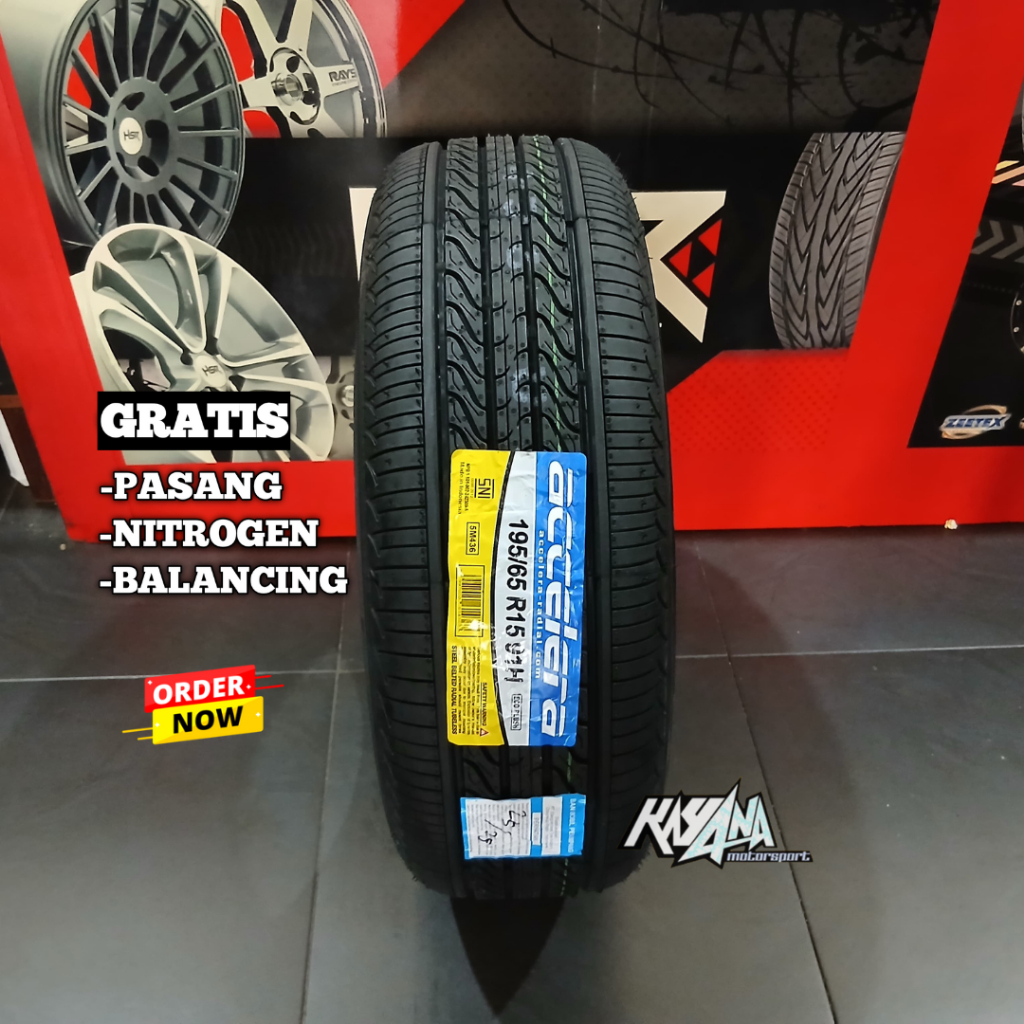 Ban Mobil Ukuran 195 65 R15 Merk Accelera Ecoplush Ring 15 Ban Tubeles 195/65 R15