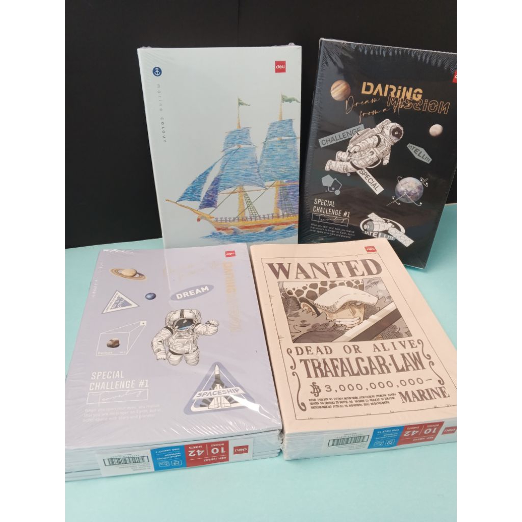 

BUKU TULIS BESAR BOXY DELI 42 LEMBAR 1 PAK (10pcs), Buku sekolah panjang B5