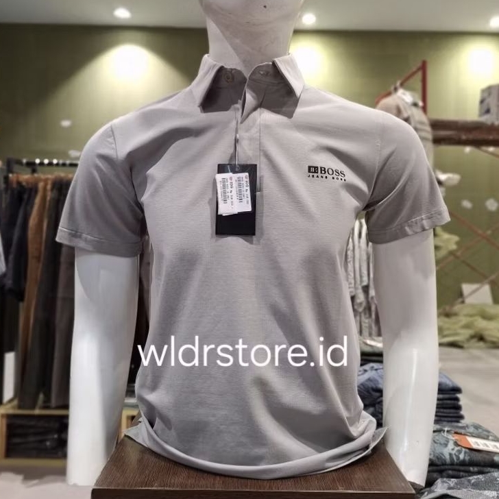 KAOS WANGKI PRIA JB BOSS ORIGINAL LENGAN PENDEK SLIMFIT STRECH JBKB9000 GREY