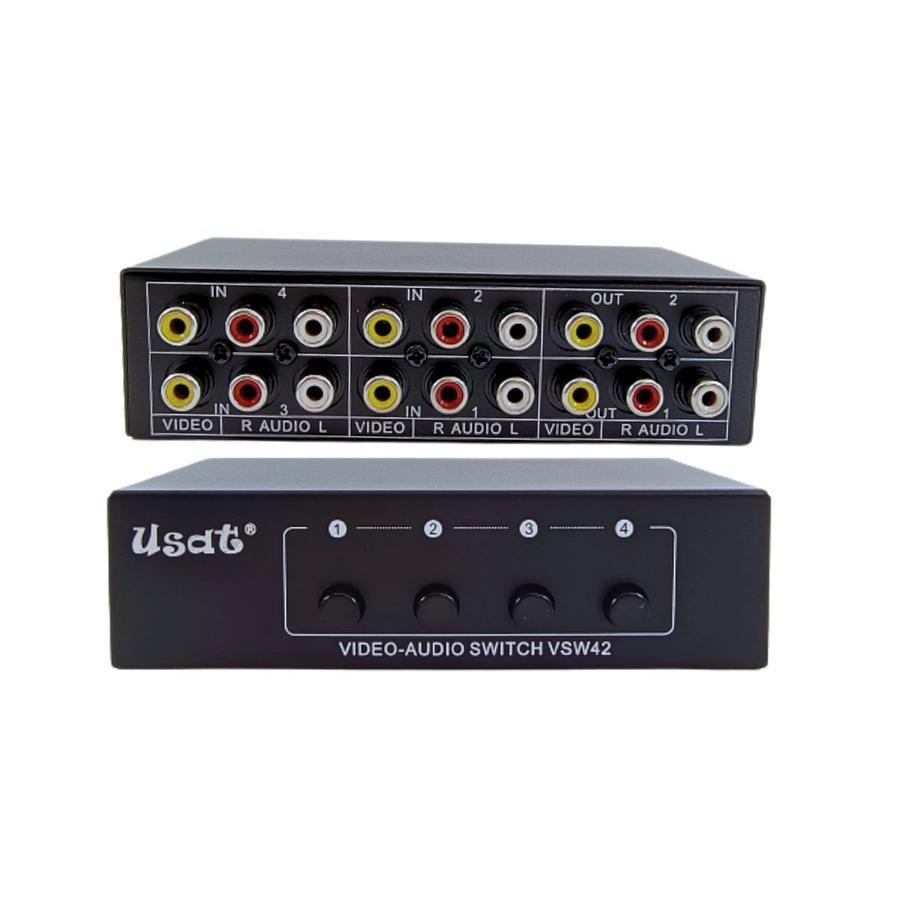 Audio Video Selector 4 Load AV Selector Usat 4 Input 2 Output