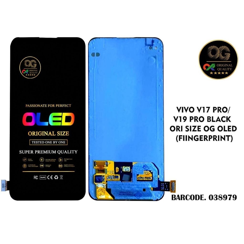 LCD VIVO V17 PRO / V19 PRO BLACK ORI OG OLED ( BISA SISIK JARI)