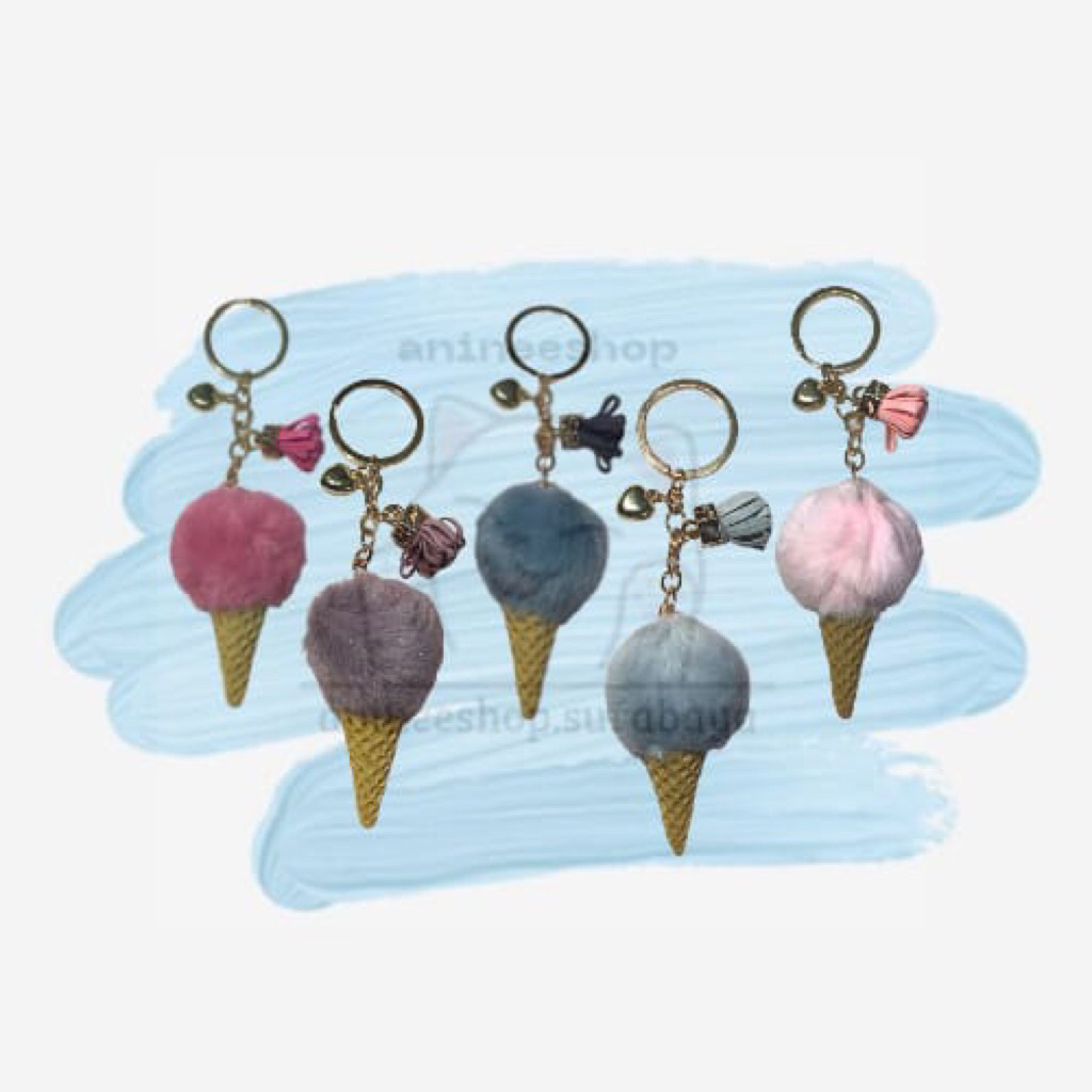 Gantungan Kunci ANINEESHOP Es krim || Ganci Es krim || Aksessoris Tas