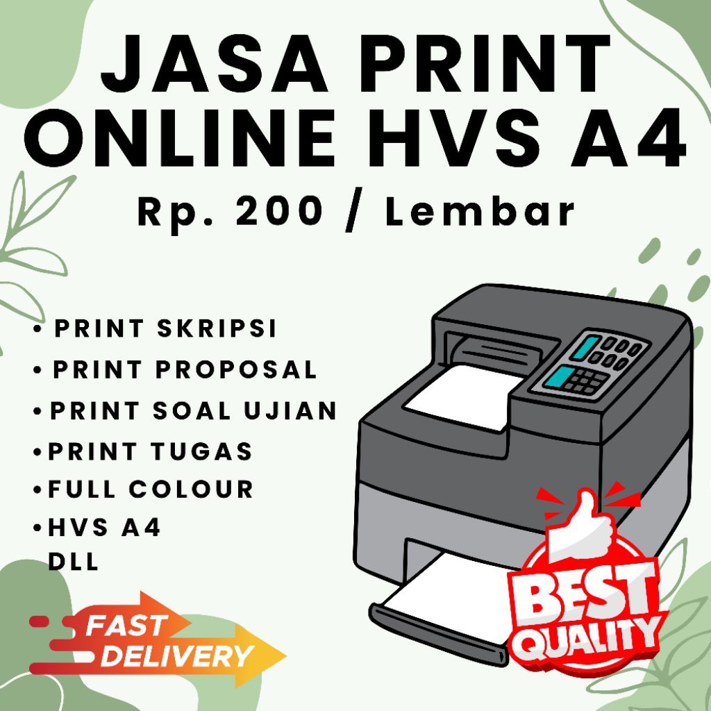 

PRINT HVS UKURAN A4 TUGAS | SKRIPSI | PROPOSAL | MAKALAH | DLL