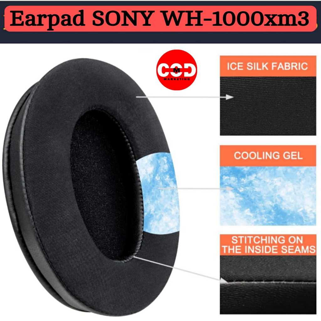 Bantalan Earcup Foam Earpad Cushion Sony - WH 1000xm3 - WH1000xm3 - WH 1000 XM3