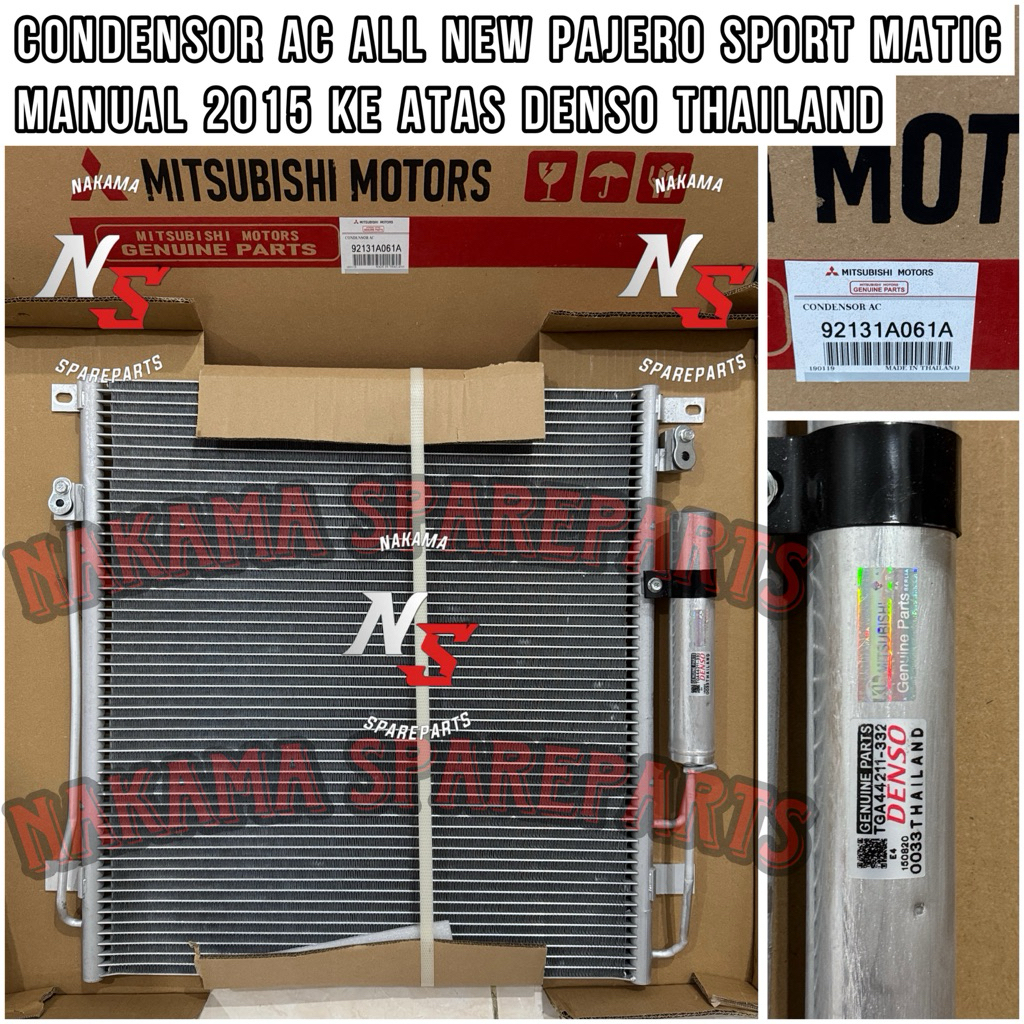 CONDENSOR AC KONDENSOR AC NEW PAJERO SPORT 2016 On MATIC MANUAL MERK DENSO
