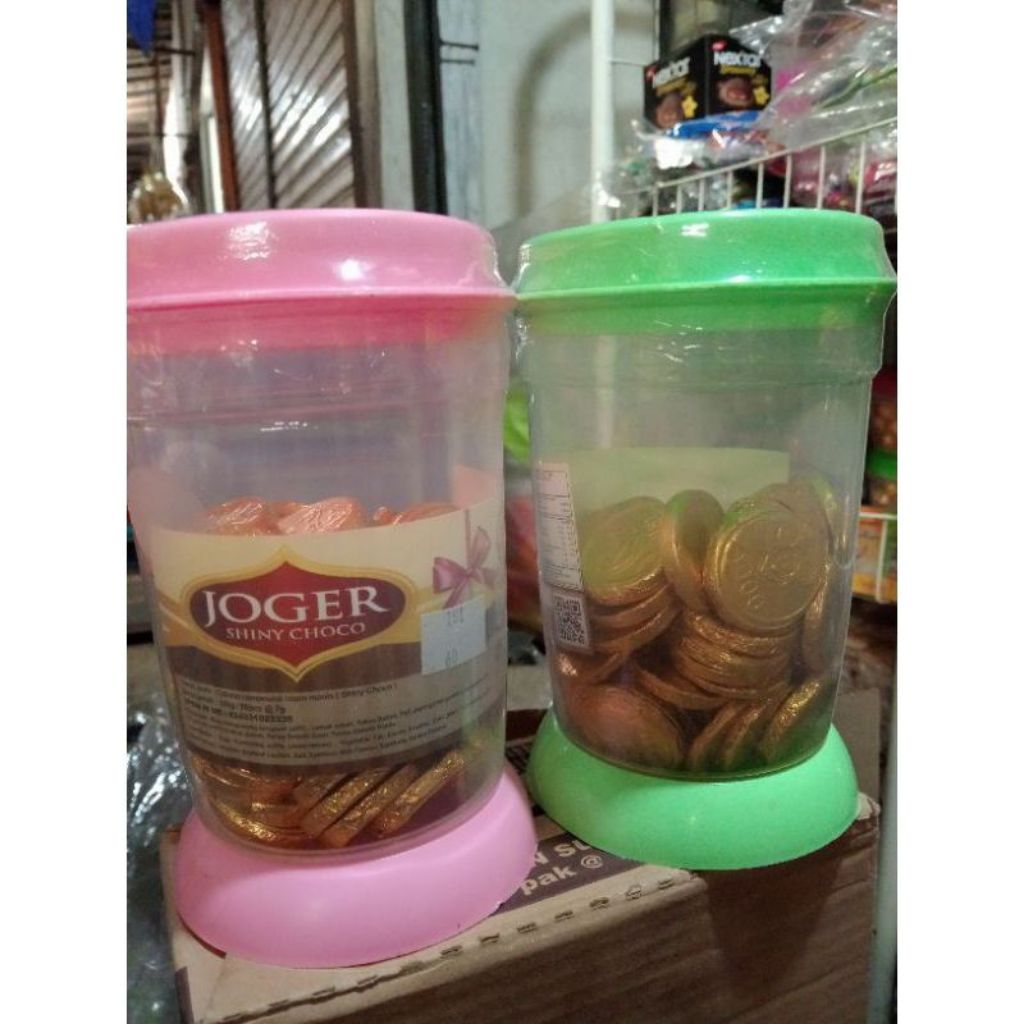 Joger Toples Koin Emas Coklat Isi 60pcs
