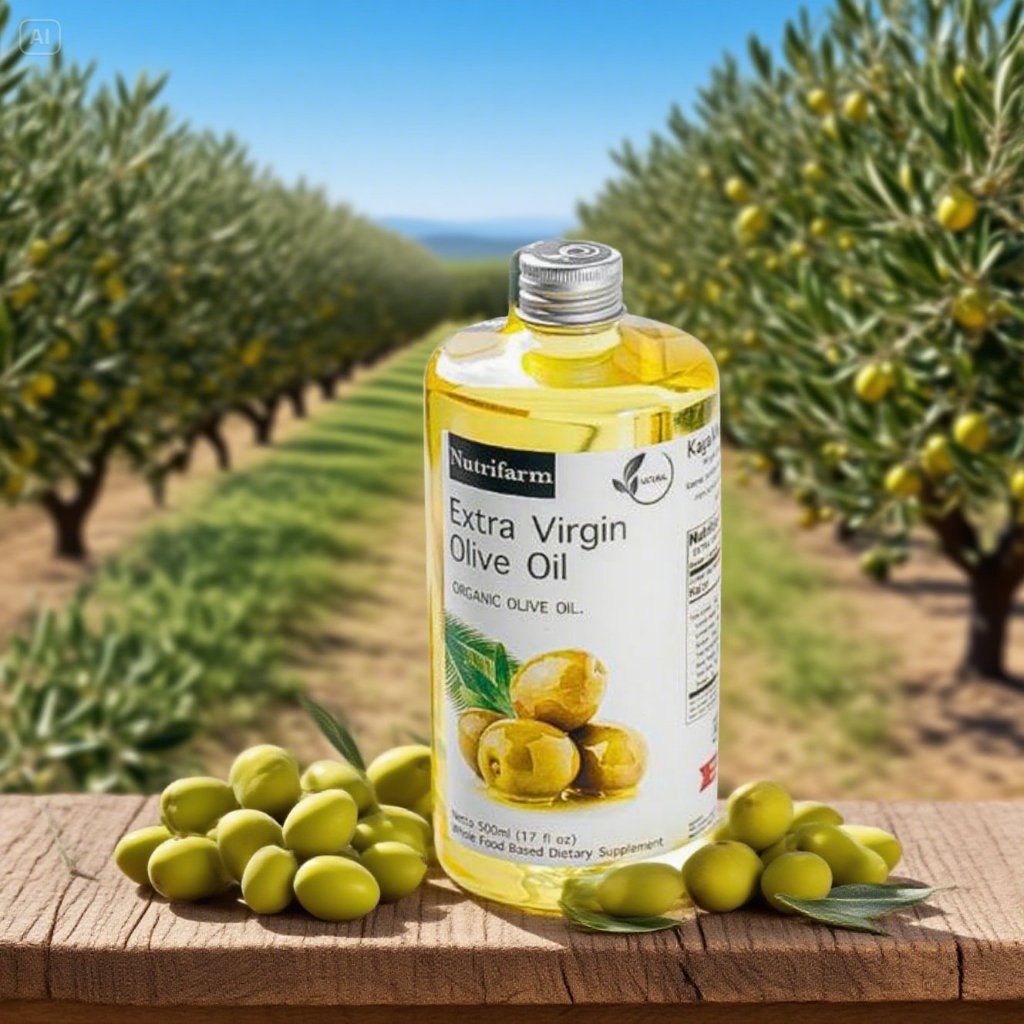 

Olive Oil Nutrifarm Extra minyak zaitun tinggi antioksidan 500ml