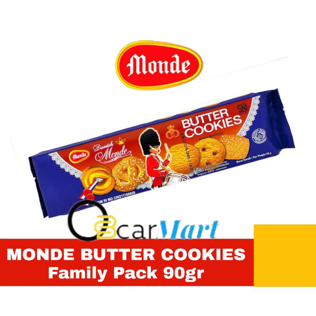 

orins MONDE BUTTER COOKIES family pack 90gr Nissin biskuit mentega