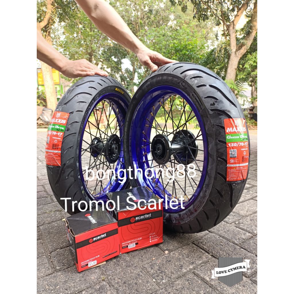 Sepakat velg Biru Blue klx D-Tracker BF Tromol scarlet Velg Rossi 300/350 ring 17 jari jari velg set