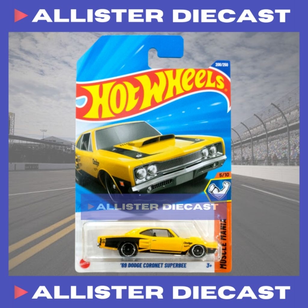 Hot Wheels 69 Dodge Coronet Superbee Kuning Hotwheels 69 Dodge Coronet Superbee Yellow HW Muscle Man