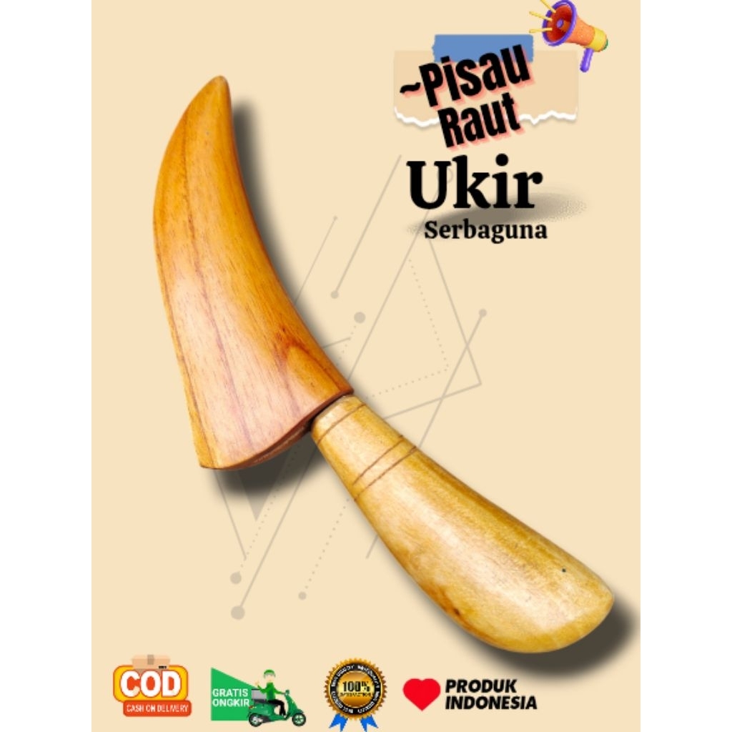 Pisau Raut Ukir Bambu Pisau Serbaguna Baja Per