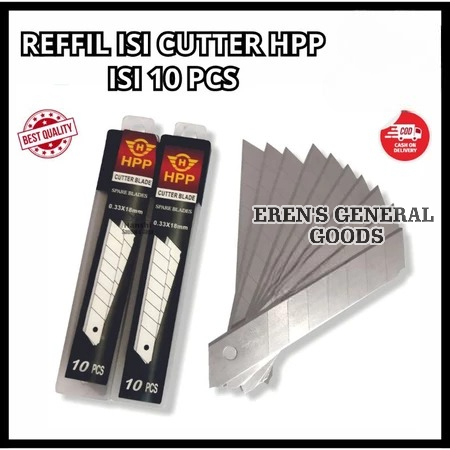

TERMURAH! Cutter Besar Refil Isi 10 Pcs Bahan Mata Super Tajam Berkualitas