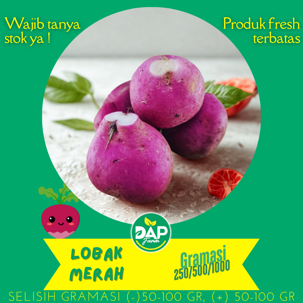 

Lobak Merah / Red Radish / DAP / Sayur Jakarta