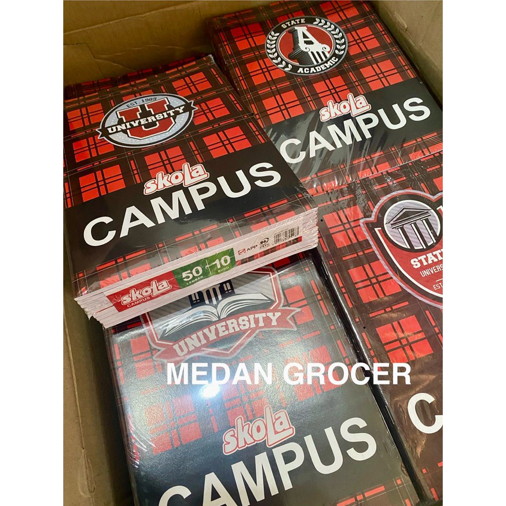 

Buku Tulis Campus Panjang merk SKOLA isi 50 lembar 1 pak 10 buku