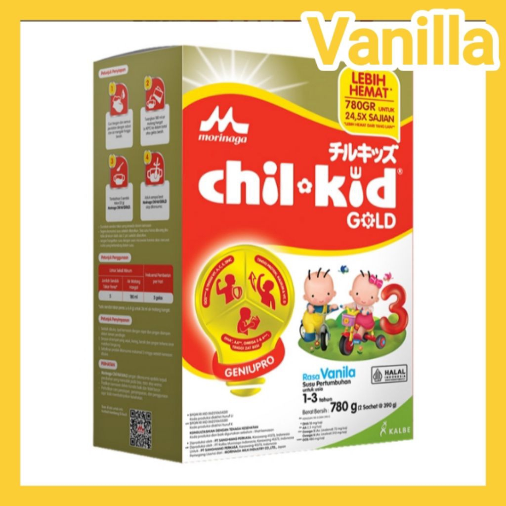 

Morinaga Chil-Kid 3 Gold Susu Bubuk Pertumbuhan Anak 1-3 Tahun Vanilla 780 g