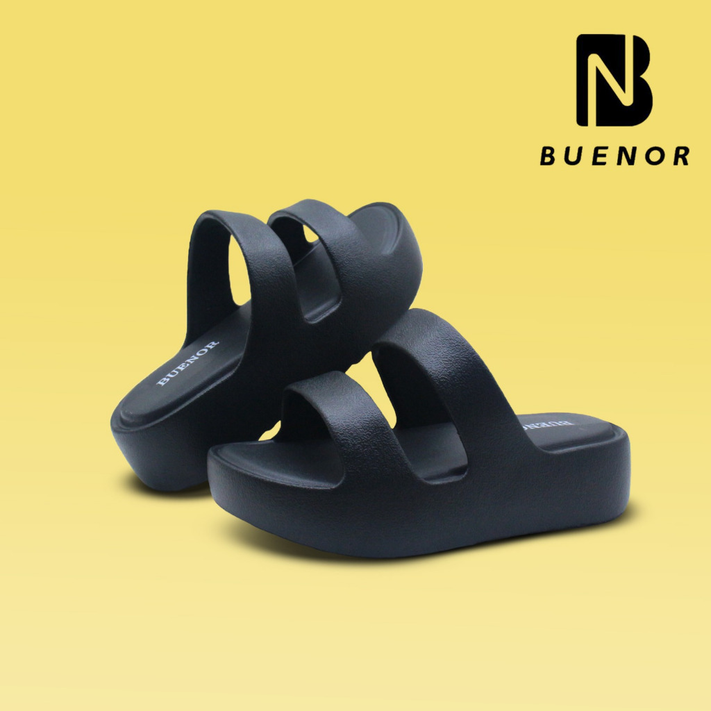 Sandal Slip On Wedges Wanita Dewasa Polos Elegan Karet Premium