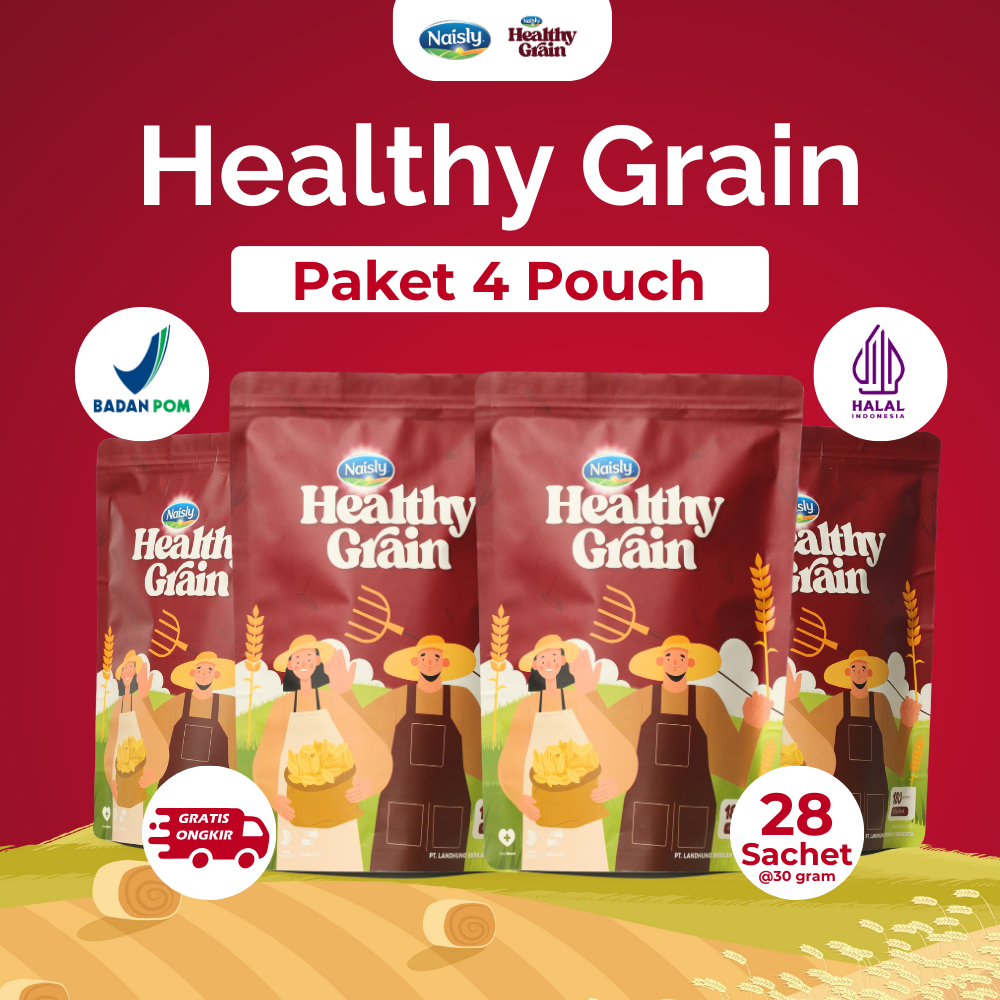 

Paket 4 Pouch HealthyGrain Minuman Sehat Multigrain Bantu Stabilkan Tekanan Darah Tinggi