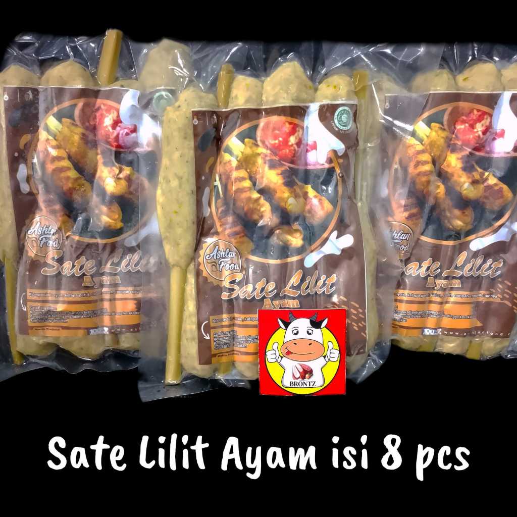 

SATE LILIT AYAM FROZEN ISI 8PCS-FROZEN FOOD-BRONTZ JOGJA