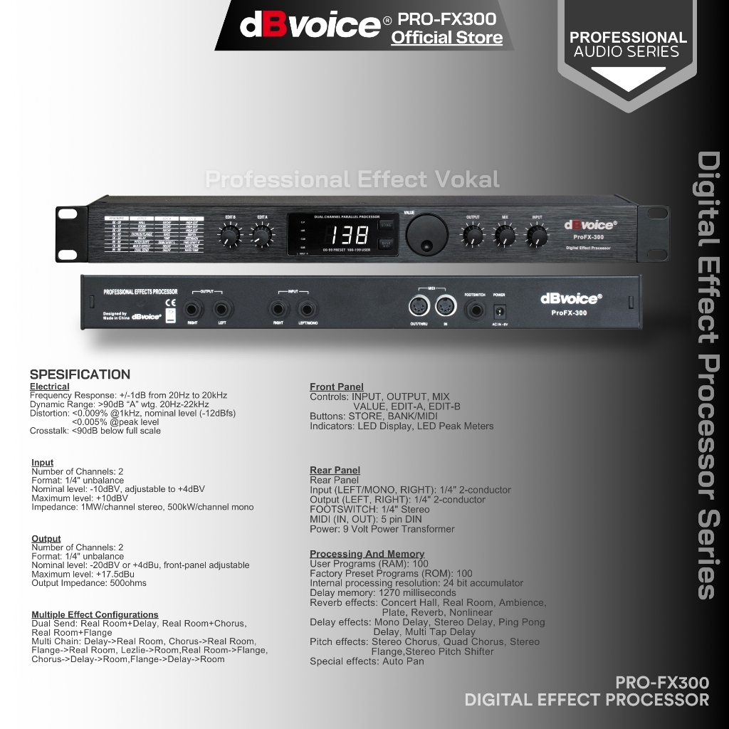 Efek Vokal dBvoice ProFx-300 ORIGINAL
