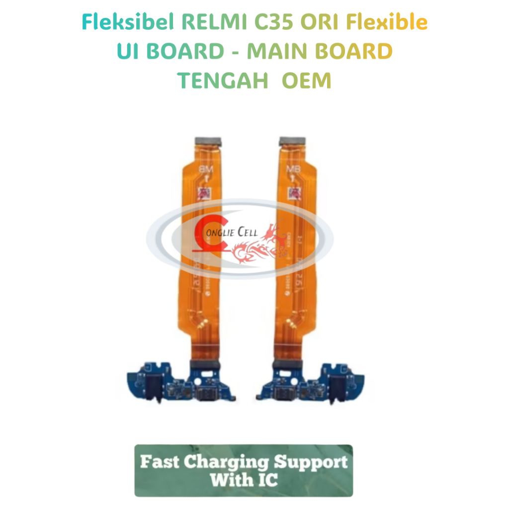 Fleksibel board 1set relmi C35 ORI CT + ic  ori board pcb conektor papann cas  relmi c35