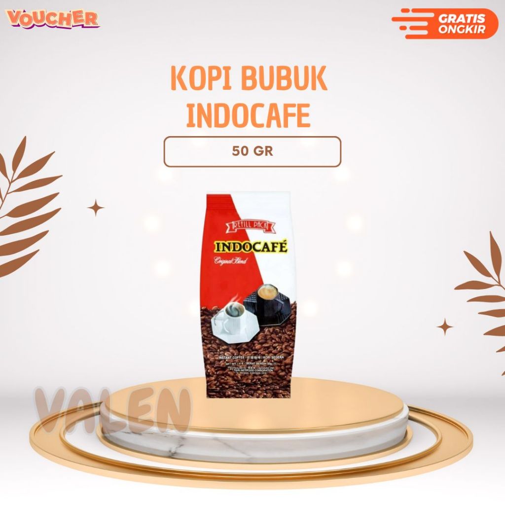 

Indocafe Original Blend Refill Pack 50 Gr - Kopi Bubuk Kasar - Kopi Instan - Kopi Segera - HALAL