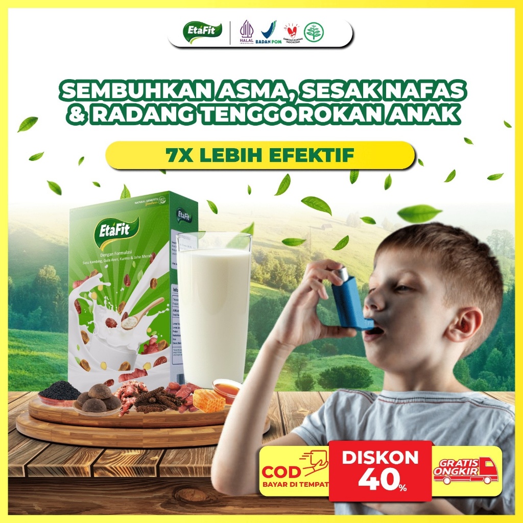 

Obat Asma Sesak Nafas & Radang Tenggorokan ANAK- ETAFIT Susu Kambing Etawa Asli 100% Original Herbal