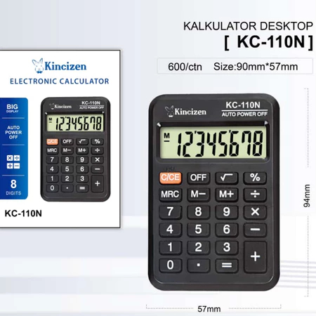 

Kincizen KC 110N 8 Digit Mini Calculator Saku