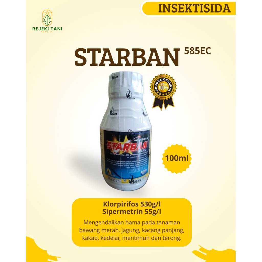 STARBAN 585EC-100ml|Insektisida ulat kutu padi|Insektisida obat hama|Original 100%