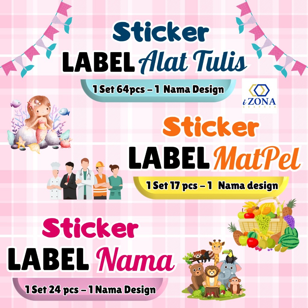 

STICKER/STIKER Label Alat Tulis - Label Mata Pelajaran - Label Nama