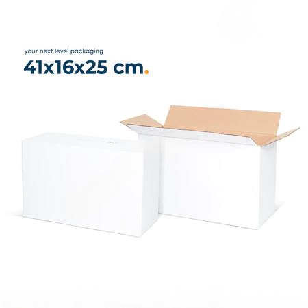 

(10 Pcs)Kardus Kemasan Serbaguna 41x16x25cm Box Hampers Packaging Dus Onlines Shop Putih Polos