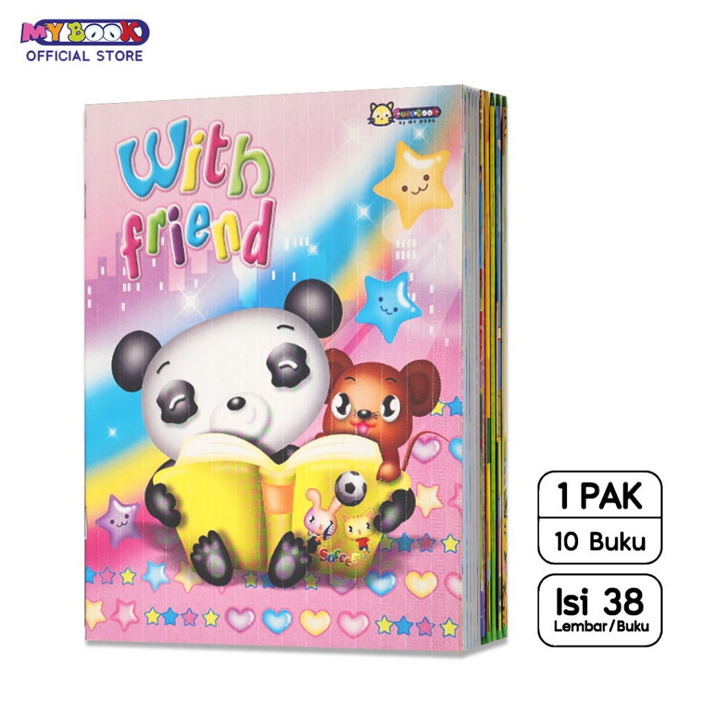 

[Whispers] My Book Yuvi Buku Tulis Sekolah A5 Fancy 38 Lembar - 10 Buku