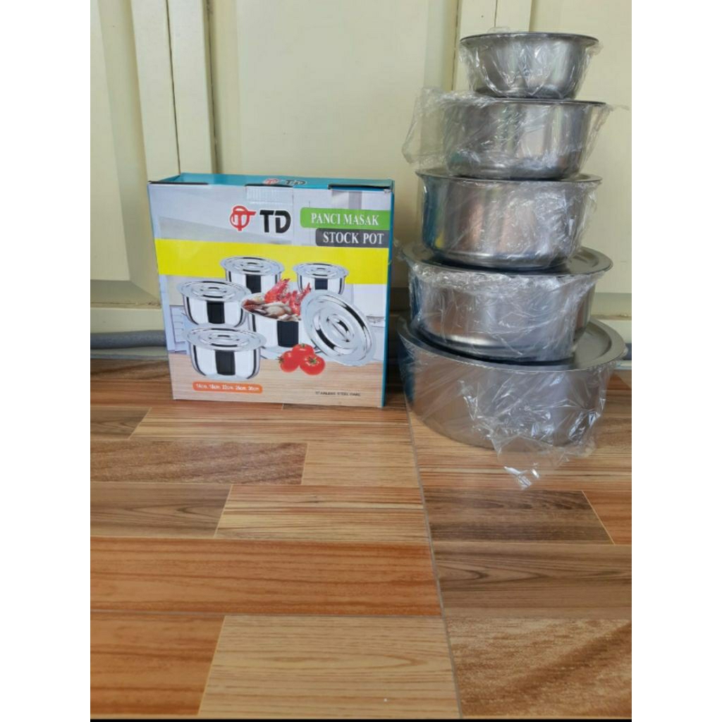 Panci Stainless Susun 5 ukr 14 - 30 cm