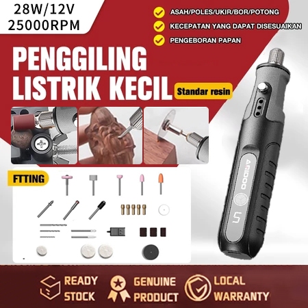 2-240PCS Mesin Bor Mini Listrik 25000 RPM 28W/12V Cordless Mini Grinder Set Mini Drill Electric Engr