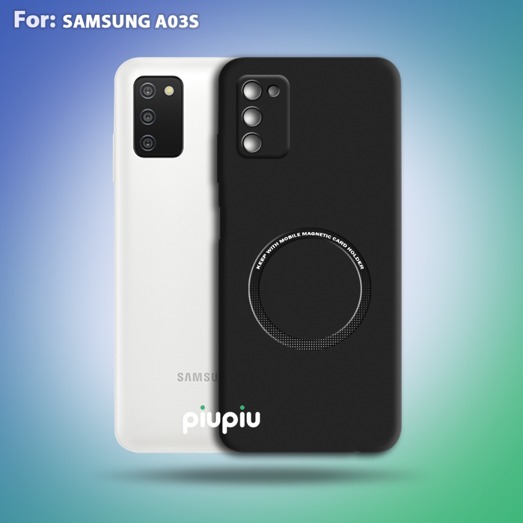 Case Samsung A03S Softcase With Ring Magnetic Premium Casing