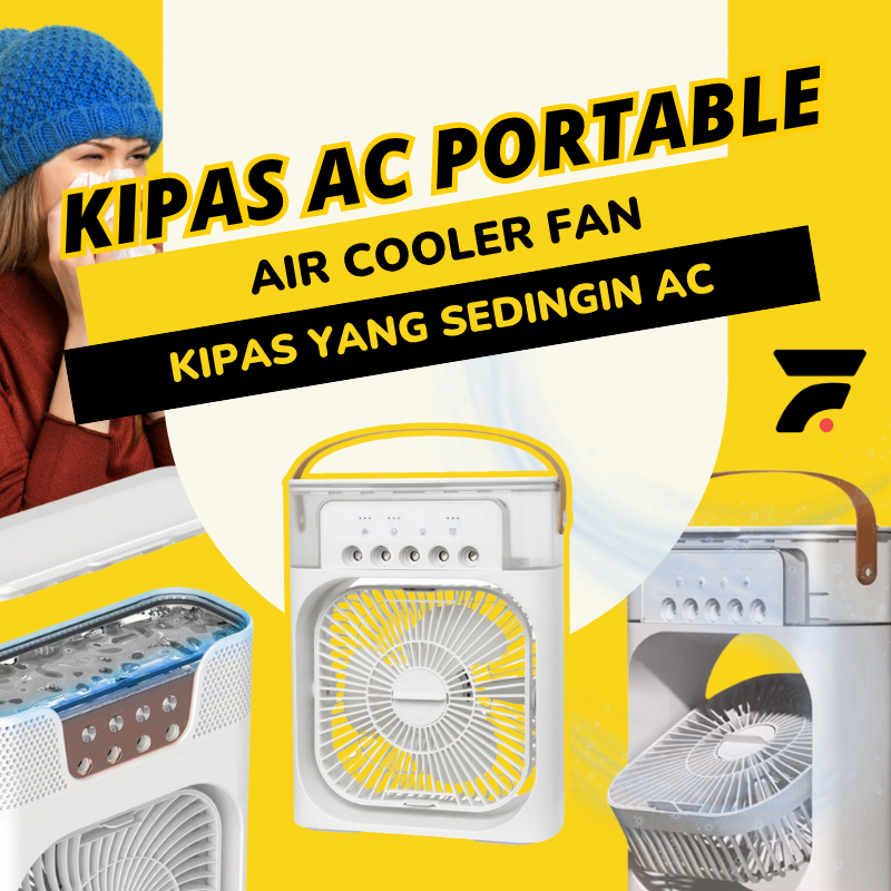 Kipas Angin AC Portable Kipas Pendingin udara penyejuk ruangan Air Cooler mini ac multifungsi portab
