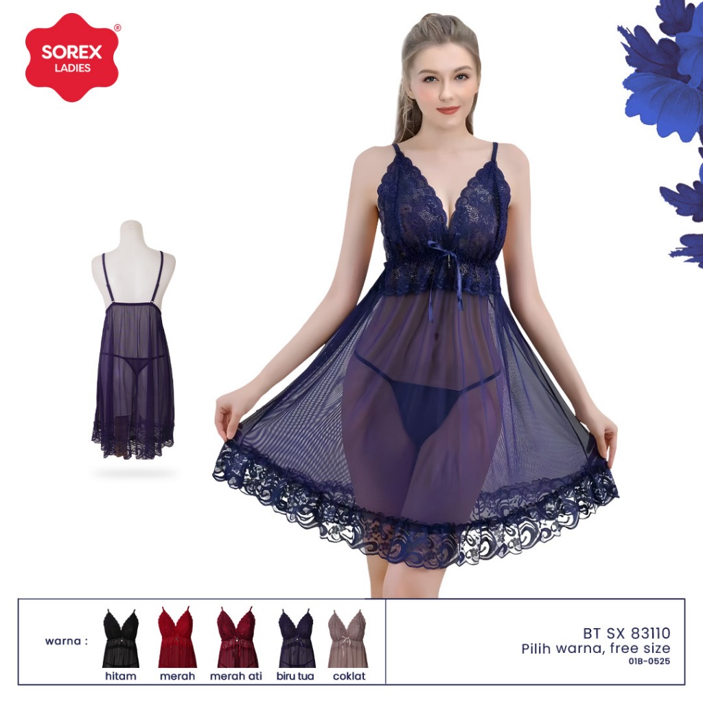 Lingerie Sorex 83110 , 1315 Brokat Renda | Baju Tidur Transparan Sexy |wx