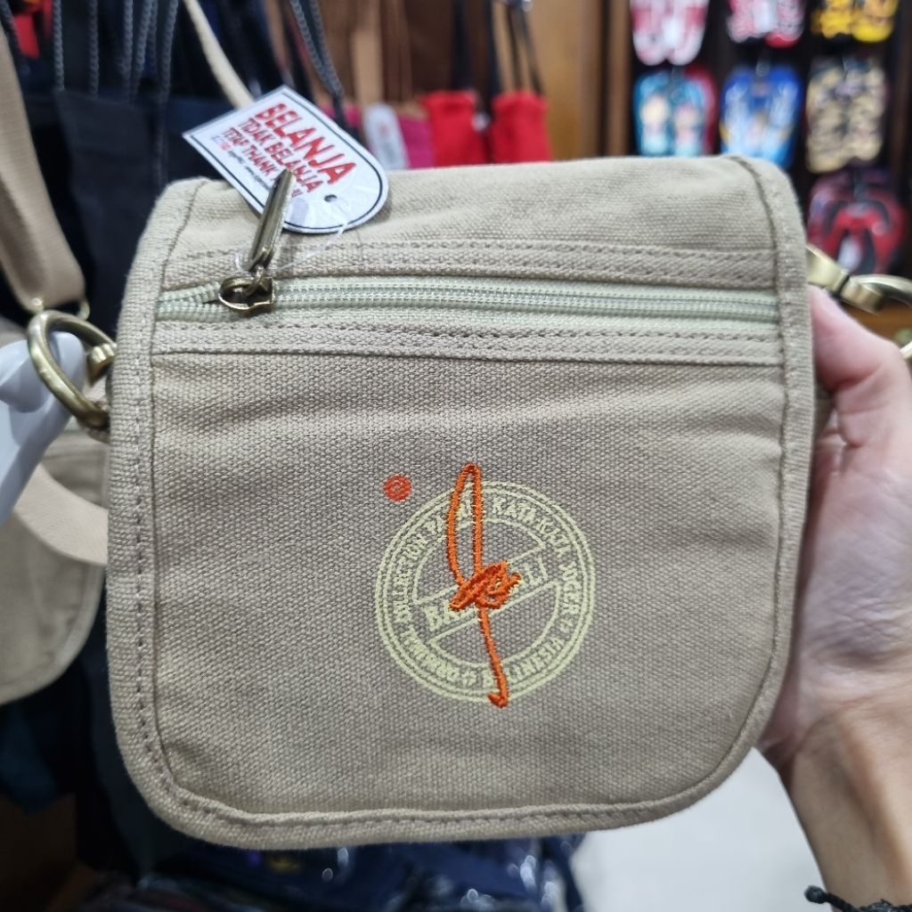 TAS SELEMPANG CANVAS. TAS SELEMPANG PRIA. TAS JOGER OLEH OLEH BALI