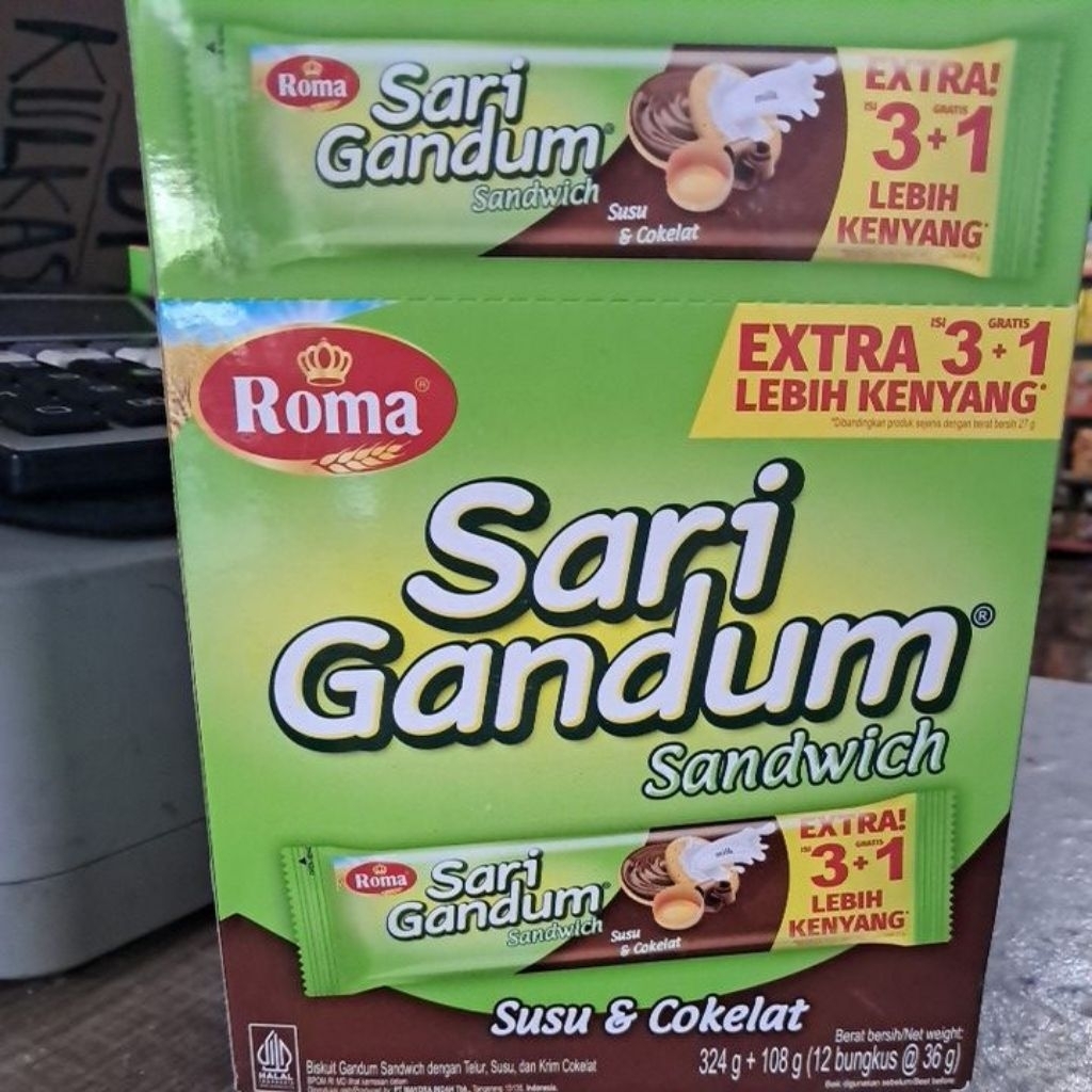 

Sari Gandum Susu Chocolate 36g×12bungkus.Mayora