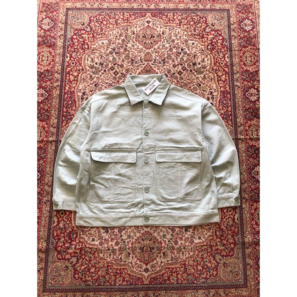 Wego oversized work canvas jacket Casual work jacket F980 a