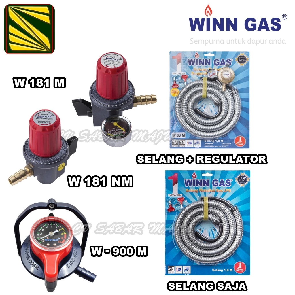 Win Gas Selang / Regulator Gas Win Gas / Selang Paket Meter
