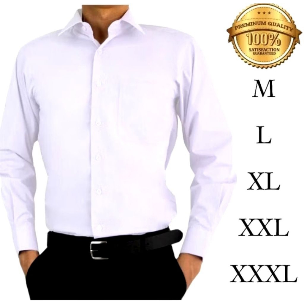 KAMEJA PUTIH POLOS PRIA