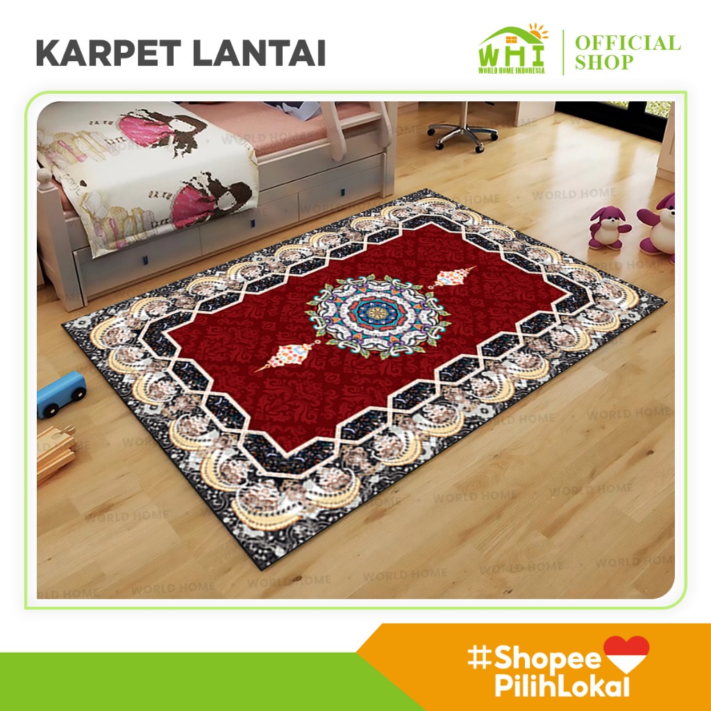 World Home - [161-189] Karpet Lantai Bulu Halus Karpet Ruang Tamu Jumbo Karpet Eropa Anti Slip