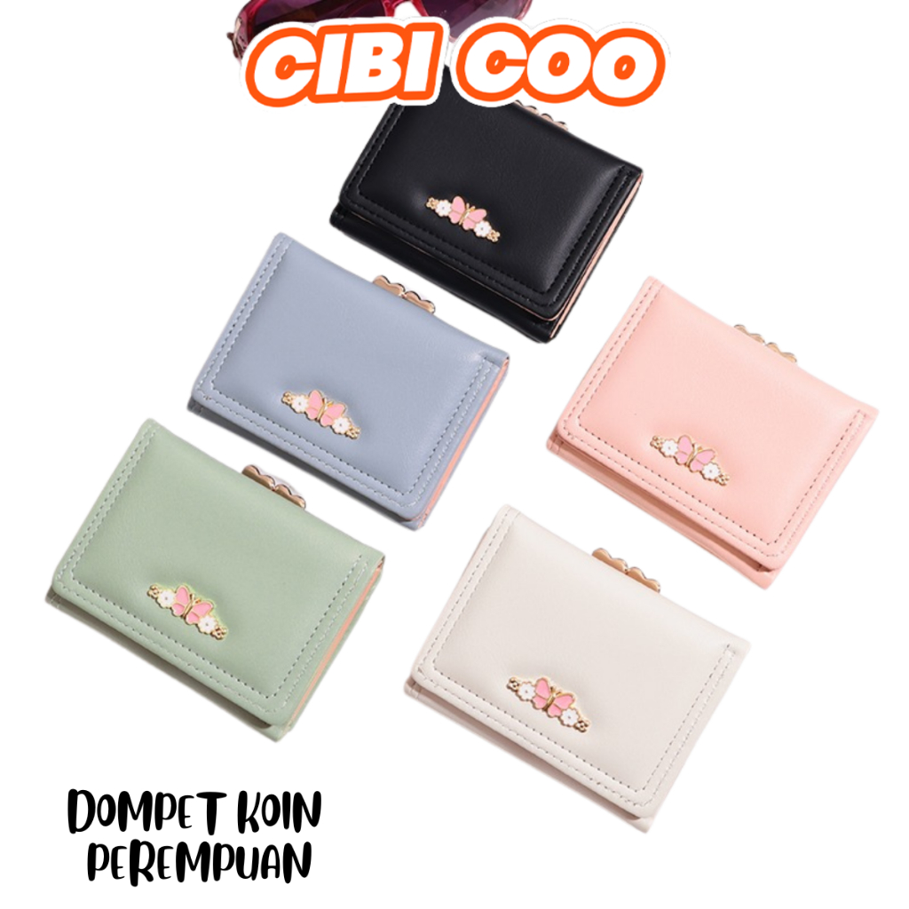 CIBICOO DOMPET WANITA LIPAT 890 DOMPET KOIN PEREMPUAN KOREAN STYLE LUCU AESTHETIC DOMPET IMUT IMPOR