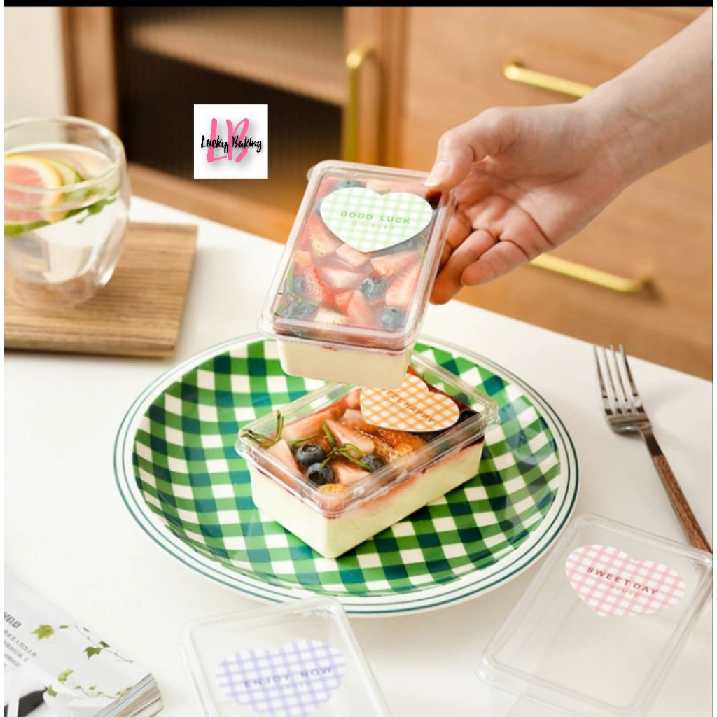 10pcs dessert box premium 250ml mika box dessert kotak tiramisu dessert box