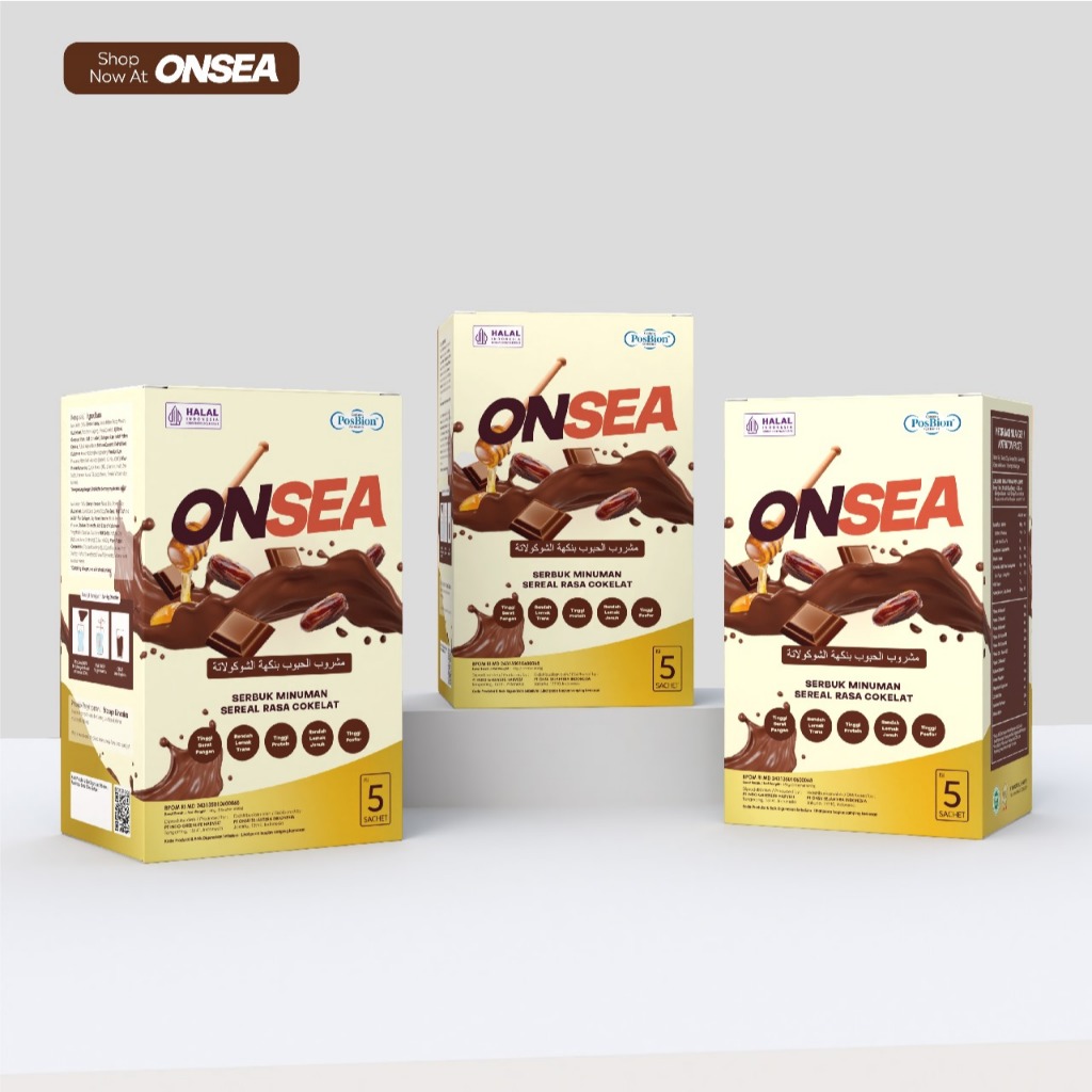 

ONSEA SUPER CELL FOOD (Postbiotic Slendesta Kurma Madu) | Pengganti Makan Sehat | Multigrain + Protein + Vitamin Lengkap [3 BOX]